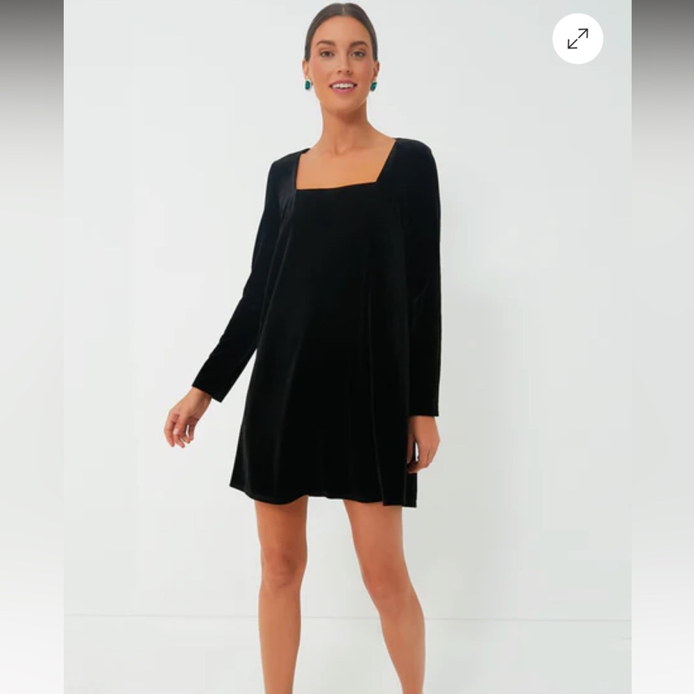Tuckernuck Black Square Neck Long Sleeve Sundress